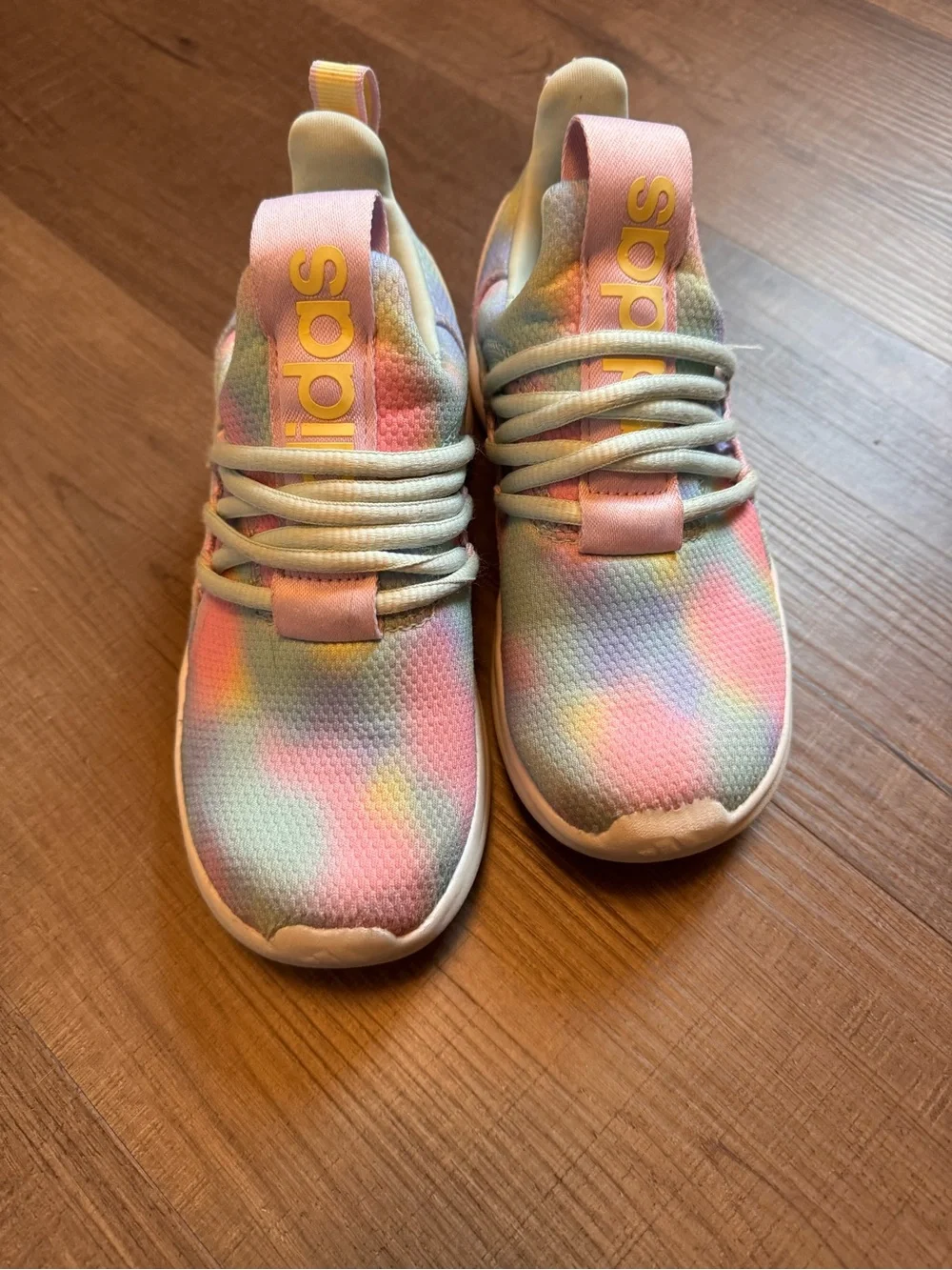 adidas Kids Pastel Tie-Dye Slip-On Sneakers - Pink/Blue/Yellow